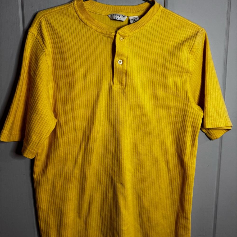 Covington Yellow Casual Button Down Shirt
